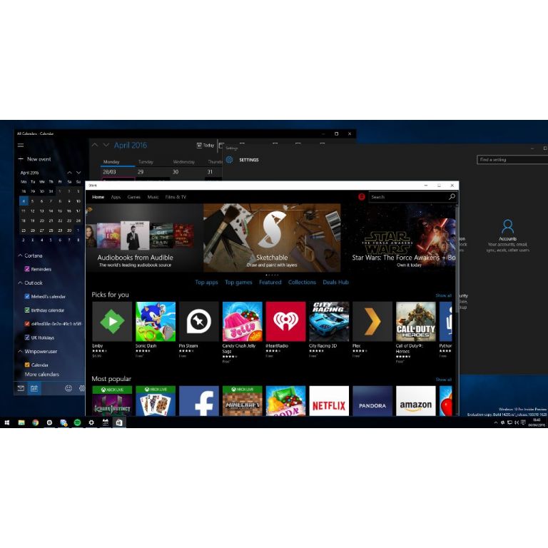 Windows 10 habilitar el tema oscuro con Anniversary Update