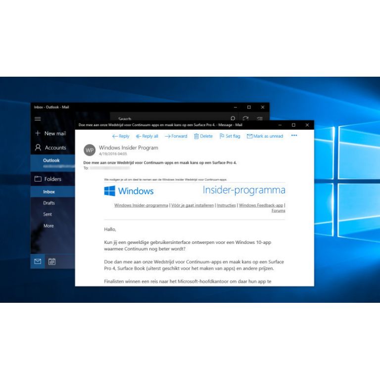 Outlook y OneNote se actualizan con varias novedades en Windows 10