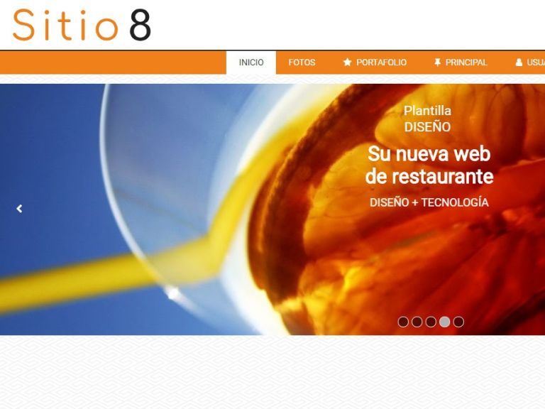 Ejemplo diseño web restaurante 8 - RESTAURANTE 8 . Diseño sitio web institucional